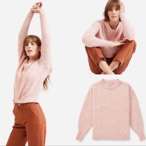 EVERLANE SWEATER CREWNECK THE OVERSIZED ALPACA WOOL PINK